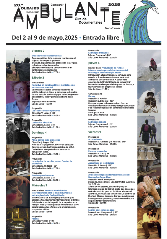20 Gira de documentales Ambulante. Oleajes