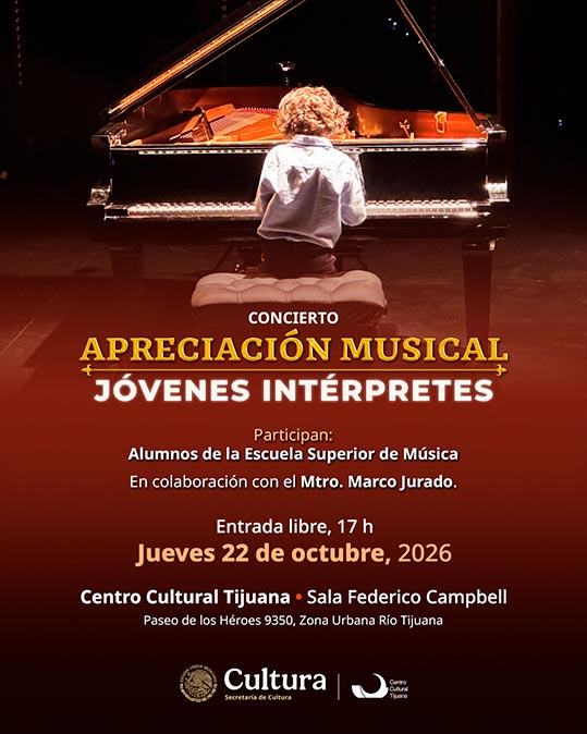 Concierto<br>
Apreciación Musical: Jóvenes intérpretes